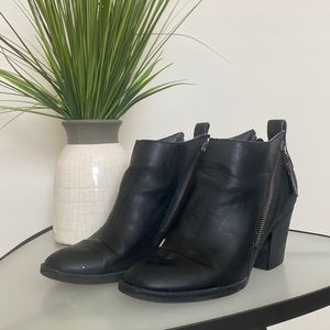 Black zip up boots